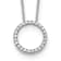 Rhodium Over 10k White Gold 0.25 ctw Diamond Circle Pendant with 18 inch
Cable Chain