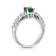 1.31ctw Emerald and Diamond Ring in 14k White Gold