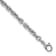 Rhodium Over Sterling Silver 4.0mm Cable 8 Inch Chain