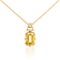 Natural Yellow Citrine 14K Yellow Gold Over Sterling Silver Octagen
Shape Pendant with Chain