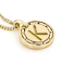 Cardano Initial K Pendant Necklace In 18K Gold Over Bronze