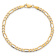 10k Yellow Gold 4mm Flat Figaro Link Bracelet
