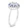 0.35ctw Sapphire and Diamond Heart Shaped Ring in 14k White Gold