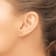 Stainless Steel Polished Yellow IP-plated Crystal Earrings