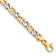 14k Yellow Gold and 14k White Gold 5.6mm Hand-Polished Fancy Link Bracelet