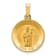 14K Yellow Gold Polished and Satin St Patrick Medal Hollow Pendant