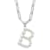 Rhodium Over Sterling Silver 3-5.5mm Freshwater Cultured Pearl LETTER B
18-inch Necklace