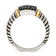 Sterling Silver with 14K Accent Antiqued Black Diamond and Black Rhodium Ring