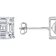 Asscher-Cut CZ Earring Set In Sterling Silver