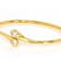 Oval And Pear Moissanite Bypass Cuff Bracelet In 14K Gold Over Sterling Silver