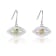 Rhodium Over Sterling Silver Round Citrine and Moissanite Evil Eye
Earrings 0.55ctw