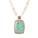 Barse Turquoise Jacquard Pendant Necklace In Bronze