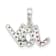 Sterling Silver Polished Red, White and Green CZ Joy Pendant