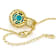 Turquoise Round Solitaire Pendant Necklace In 18K Gold Over Sterling
Silver 11mm