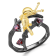 Garnet Black Rhodium Over and 14K Gold Over Sterling Silver Robin Ring
