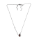 Sterling Silver Pear Shape Garnet and White Zircon Necklace 1.73ctw