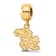 14K Yellow Gold Over Sterling Silver LogoArt University of Kansas Small
Dangle Bead