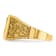 10K Yellow Gold Men's Lab Created Ruby and Diamond Lodge Masonic Ring