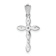Rhodium Over 14k White Gold Diamond Cross Pendant