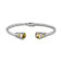 Citrine Twisted Cable Cuff Bracelet In Sterling Silver With 18K Gold
Accents 4.50ctw