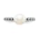 Rhodium Over Sterling Silver Stackable Expressions 7.0-7.5mm White
Freshwater Cultured Pearl Ring