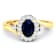 Oval Blue Sapphire and Diamond 14K Yellow Gold Halo Ring 1.02 ctw