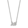 Rhodium Over Sterling Silver LogoArt Alpha Phi Medium Pendant Necklace