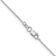Rhodium Over 14k White Gold 0.7mm Solid Box 28 Inch Chain