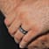 Robert Alton Men's Black Diamond Black Ion Plated 8MM Band Ring In Tungsten