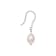 Pear Shape Saltwater Pearl Drop Earrings In Sterling Silver