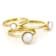 Cultured Freshwater Pearl Ring Set in 18k Gold Over Silver