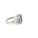 Rhodium Over Sterling Silver Oval Tanzanite and White Zircon Ring 2.38ctw