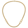 14K Yellow Gold Polished Fancy Oval Links Curb Necklace
