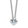Rhodium Over 14K Gold 1/2 ct. 5.0mm Round D E F Pure Light Moissanite
Solitaire Pendant with Chain