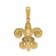 14k Yellow Gold and Rhodium Over 14k Yellow Gold Polished Textured
Diamond Fleur De Lis Pendant