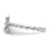 Rhodium Over Sterling Silver Stackable Expressions Cross Blue Topaz Ring 0.12ctw