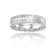 Baguette White Topaz Sterling Silver Chevron Pattern Eternity Band Ring