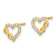 14k Yellow Gold Polished Cut-Out Heart and Infinity Sign Cubic Zirconia
Stud Earrings