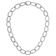 Rhodium Over Sterling Silver 18mm Oval Link 24 inch Necklace