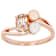 Morganite And Cultured Freshwater Pearl Ring In 18K Rose Gold Over
Sterling Silver 0.64ct