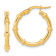 14k Yellow Gold 13/16" Polished and Fancy Hoop Earrings