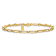 14k Yellow Gold Polished 3.65mm Fancy Paperclip Link Bracelet