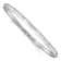 Rhodium Over 14K White Gold Textured Flexible Bangle