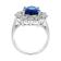 4.75ctw Sapphire and Diamond Ring in 14k White Gold