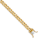 10k Yellow Gold and 10k White Gold 6.8mm Hand-polished Flat Beveled Curb
Link Bracelet