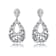 Pear Shape CZ Drop Earrings In Sterling Silver