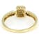 White Diamond 10K Yellow Gold Cluster Ring 0.15ctw