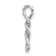 Rhodium Over 10k White Gold 0.12 ctw Diamond Twist Chain Slide Pendant