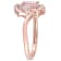 1.17ctw Morganite And 0.10ctw Diamond 10k Rose Gold Ring