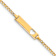 10k Yellow Gold Cut-out Heart Flat Curb Link ID Bracelet